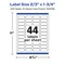 Avery Glossy Clear Rectangle Labels with Sure Feed, 2/3" x 1-3/4"